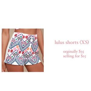 Rhythm is Gonna Get You Embroidered White Shorts